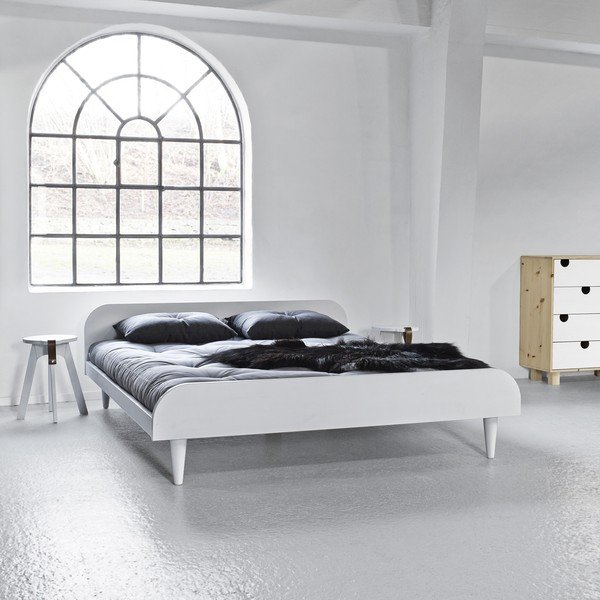 Bračni krevet od borovine s madracem Karup Design Twist Double Latex White / Natural, 180 x 200 cm-image-1