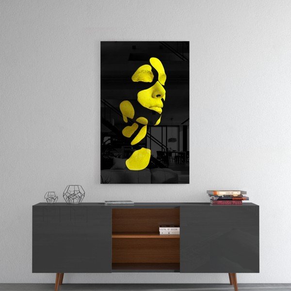 Staklena slika Insigne Fragmented Yellow-image-1