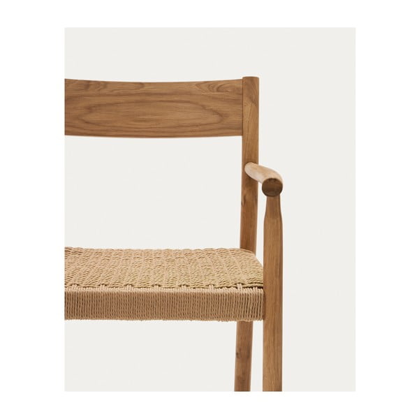 Blagovaonska stolica od punog hrasta u prirodnoj boji Yalia – Kave Home-image-3