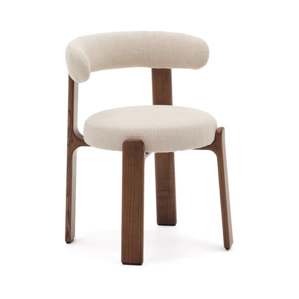 Smeđa/bež blagovaonska stolica od čvrste jeseni Granite – Kave Home