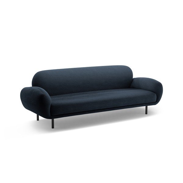 Tamno plava sofa od bouclé tkanine 208 cm Poppy – Micadoni -image-1