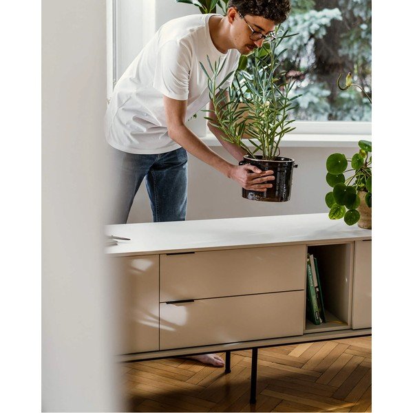 Sivo-bež TV komoda 189x61x42 cm Mod – noo.ma-image-2