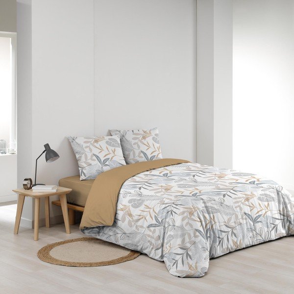 Žuta /bijela posteljina za bračni krevet/za produženi krevet 240x220 cm Kimberly – douceur d'intérieur-image-2