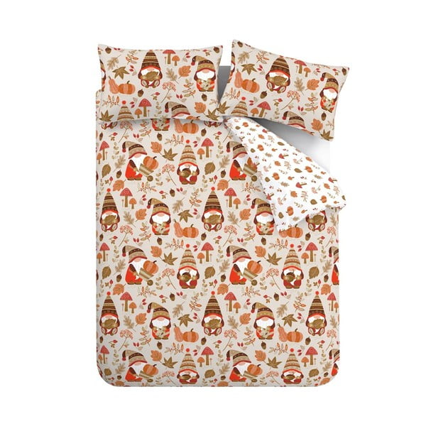 Narančasta/smeđa posteljina za krevet za jednu osobu 135x200 cm Woodland Gonks – Catherine Lansfield