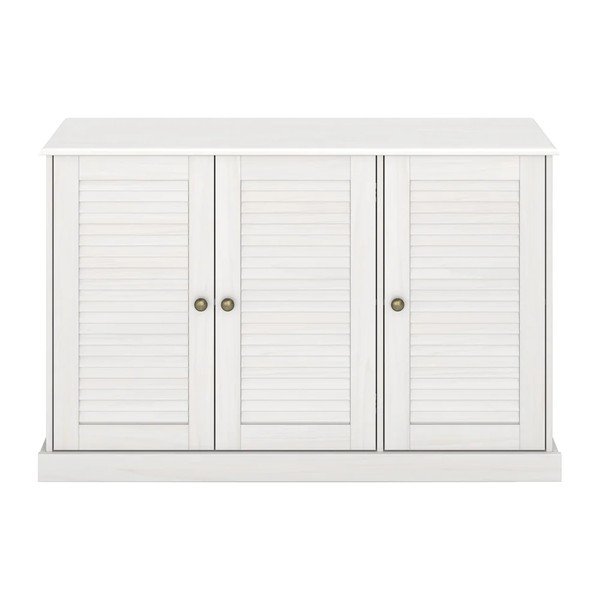 Bijela komoda od masivnog bora 125x80x38 cm Edith – Støraa