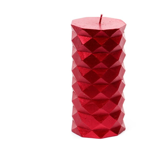 Crveni UNIMASA modna svijeća, visina 13,8 cm