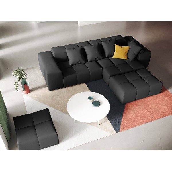 Crna kutna garnitura (varijabilna) Rome - Cosmopolitan Design-image-1