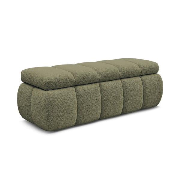 Zelena klupa od bouclé tkanine – Bobochic Paris-image-3