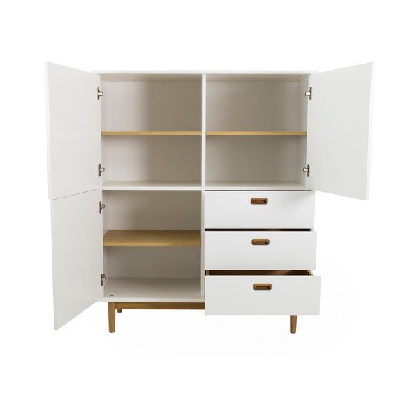 Bijela visoka komoda 114x137 cm Svea – Tenzo-image-3