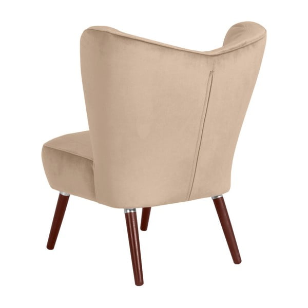 Bež fotelja Max Winzer Sari Velvet-image-2