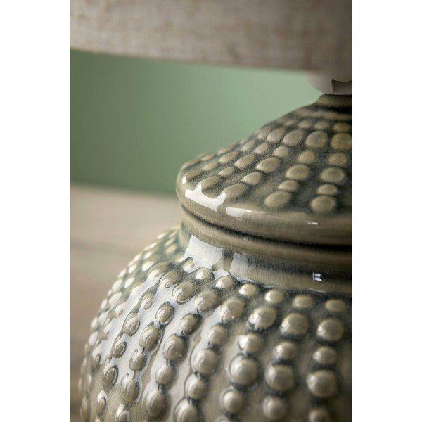 Siva/bež lanena stolna lampa (visina 39 cm) Niko – Ellos Home-image-2