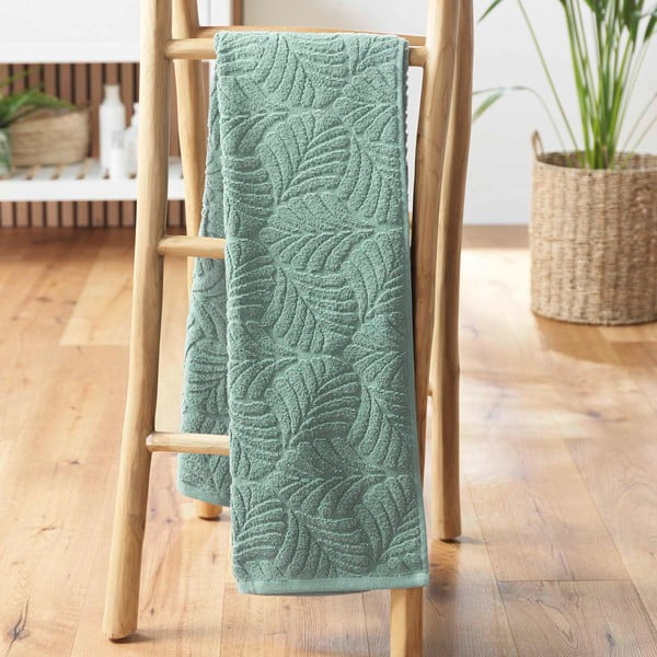 Svijetlo zeleni pamučni ručnik od frotira 70x130 cm Madeira – douceur d'intérieur-image-1