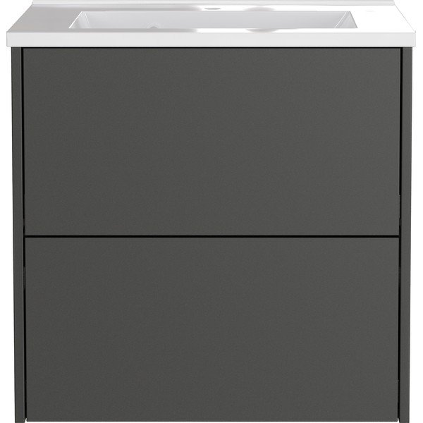 Antracitno sivi zidni ormarić za ispod umivaonika u mat dekoru 61x61 cm Bodera – Germania-image-2