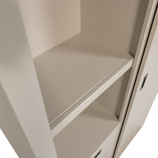 Sivo-bež ormarić od masivnog bora s kliznim vratima 122x230x37 cm Slide – vtwonen-image-4