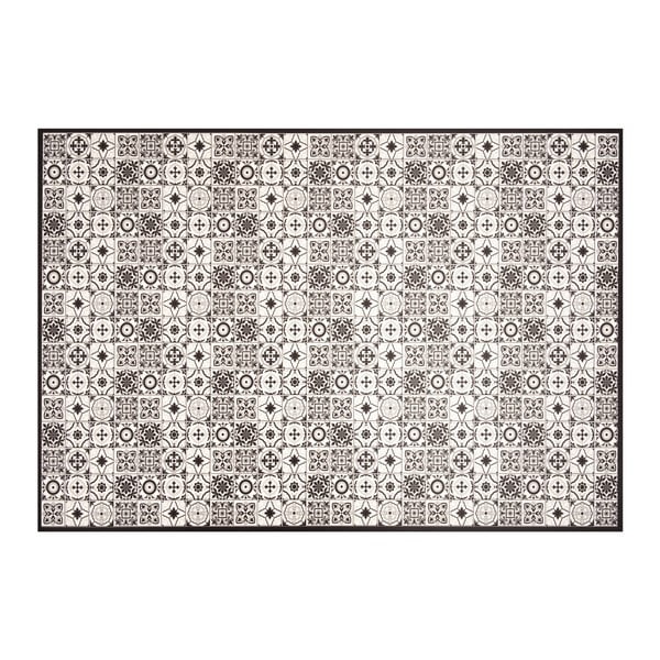 Crno-bijeli vinil tepih Zala Living Kaja, 65 x 100 cm