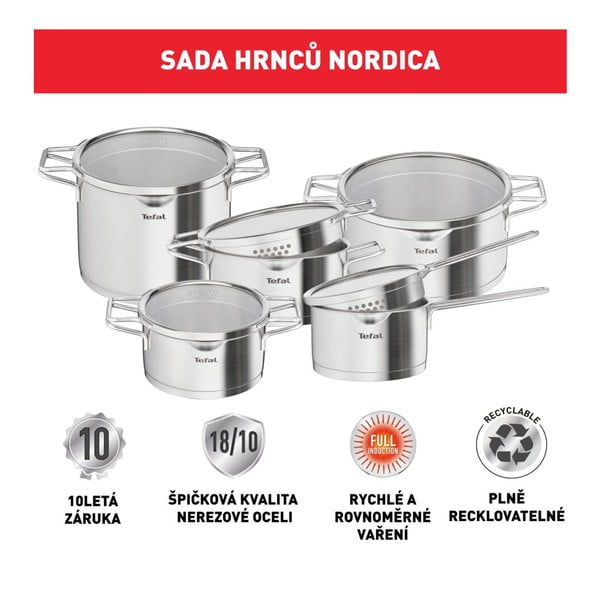 Set lonaca 10 kom od nehrđajućeg čelika – Tefal-image-4