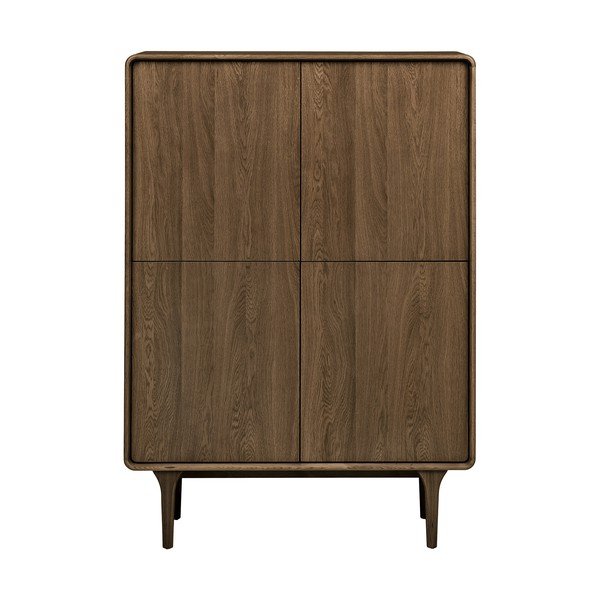 Tamno smeđi ormarić u dekoru hrasta 100x140x40 cm Darwin – House Nordic-image-4