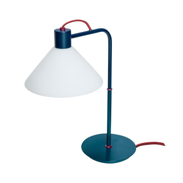Petrolej zelena stolna lampa sa staklenim sjenilom (visina 44 cm) Spot – Hübsch-image-2