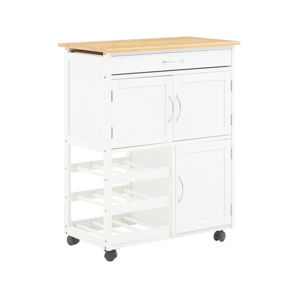 Od bambusa kolica za posluživanje na kotačima 37x67 cm Harlow – Premier Housewares