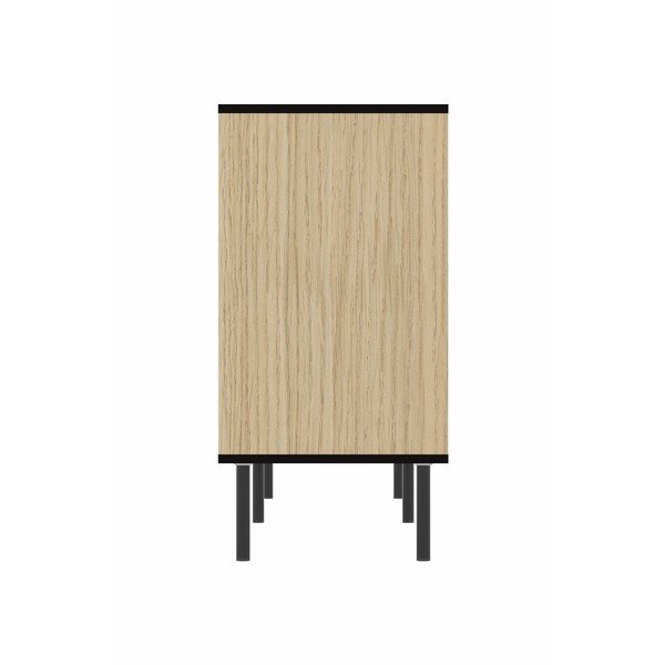 Crna niska komoda u dekoru hrasta 170x80 cm Lord - TemaHome -image-1