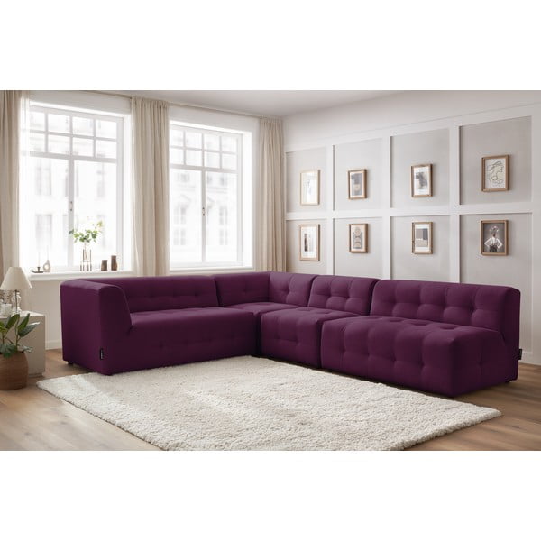 Tamnoljubičasta kutna garnitura (lijevi kut) Kleber - Bobochic Paris-image-1