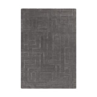 Antracitno sivi vuneni tepih 160x230 cm Maze – Asiatic Carpets