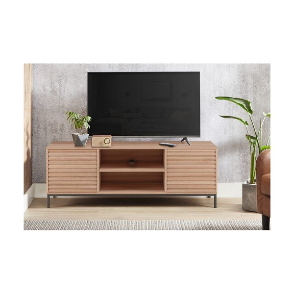 TV komoda u dekoru hrasta u prirodnoj boji 140x50 cm Celine - Støraa-image-3