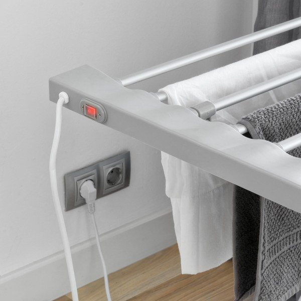 Siva sklopiva električna sušilica za odjeću InnovaGoods Clotheshorse-image-1