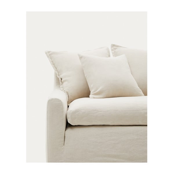 Bež lanena sofa 230 cm Zenira – Kave Home-image-4