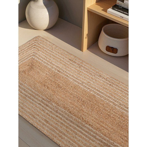 Obostrana/ručno rađena jutena staza u prirodnoj boji/u svijetloj prirodnoj boji 80x200 cm Juno – Hanse Home-image-3