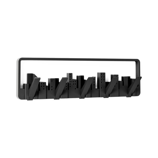 Crna plastična zidna vješalica Skyline - Umbra-image-2