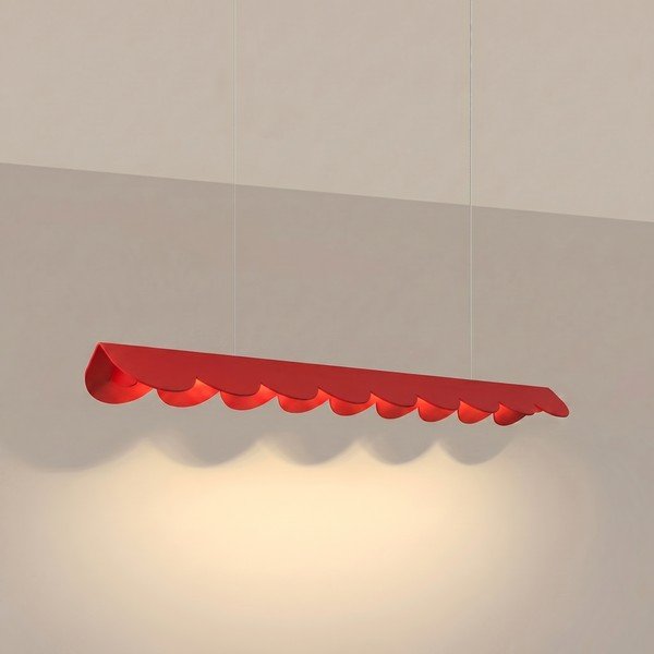 Crvena LED viseća svjetiljka aluminijska BISCUIT – Thoro-image-1