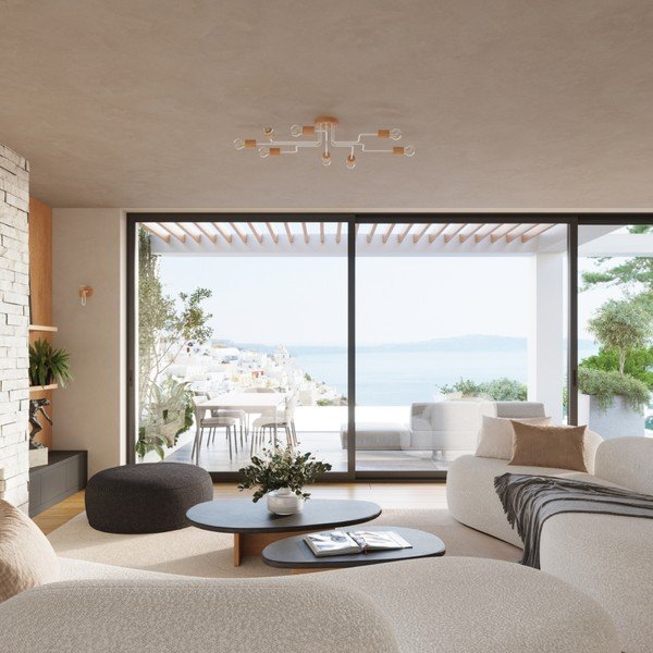 Stropna svjetiljka u prirodnoj boji 58x75 cm Dazzle – Sollux-image-3