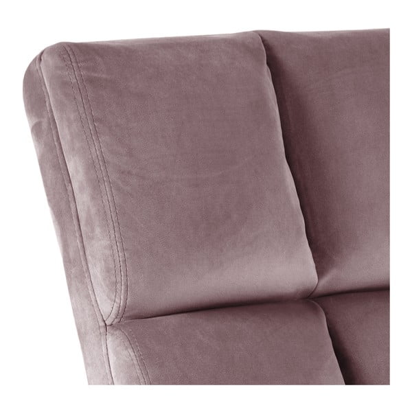 Ružičasta baršunasti fotelja Alba – Actona-image-4