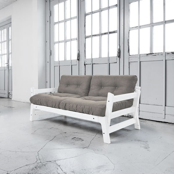 Sofa na razvlačenje Karup Step White / Granit Gray