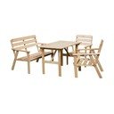 Vrtni blagovaonski set od borovine za 4 osobe Nordic - Rojaplast