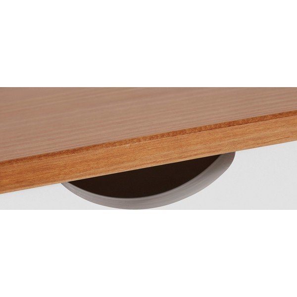 Bijelo-smeđi radni stol Støraa Gava, dužine 140 cm-image-1