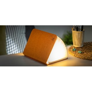 Velika narančasta LED stolna svjetiljka u obliku knjige Gingko Booklight