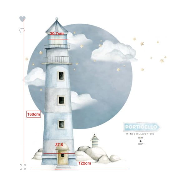 Zidna samoljepljiva naljepnica sa svjetionikom Dekornik-image-2