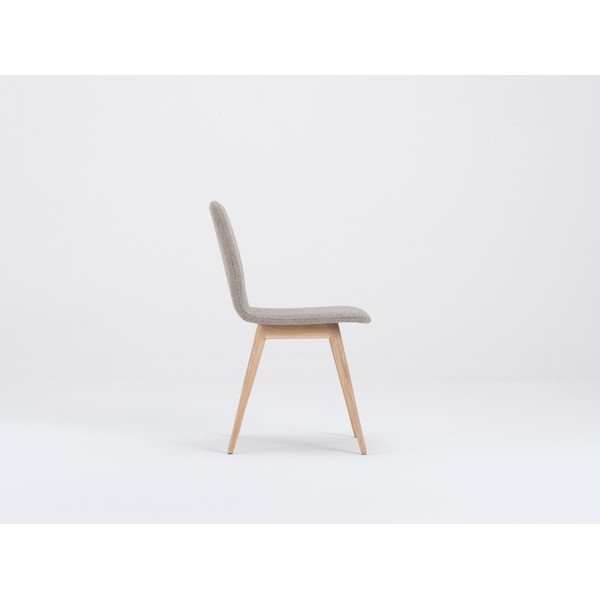 Bež stolica s hrastovom bazom Gazzda Ena-image-3