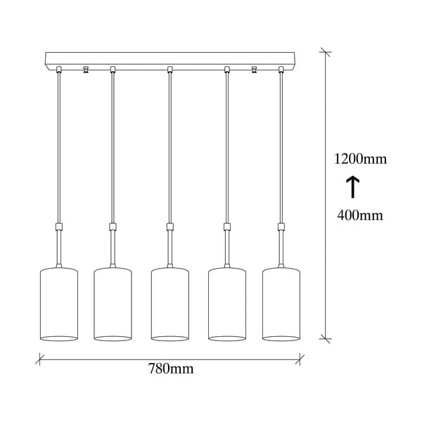 Viseća svjetiljka za 5 žarulja u zlatnoj boji Opviq lights Kem-image-3