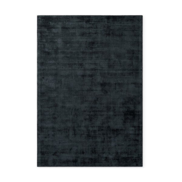 Crni ručno rađen tepih viskozan 80x150 cm Noemi – Vikosa