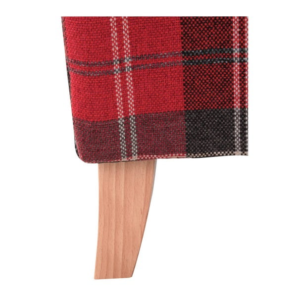 Crvena karirana fotelja Max Winzer Lorris Vintage-image-2