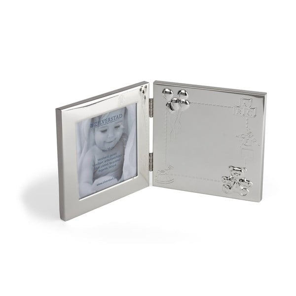 Metalni stojeći/viseći okvir u srebrnoj boji 17x22 cm Happy Baby – Zilverstad