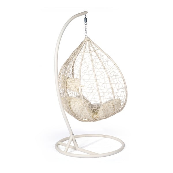 Krem bijela viseća fotelja od umjetnog ratana Bonami Selection Noela-image-3