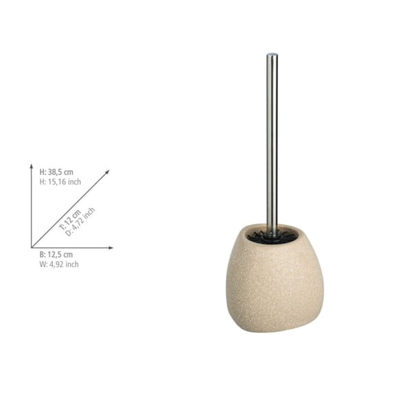 Bež keramička toaletna četka Wenko Pion-image-3
