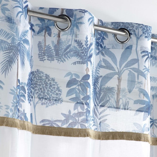 Bijela/plava prozirna zavjesa 140x240 cm Amazonia – douceur d'intérieur-image-2