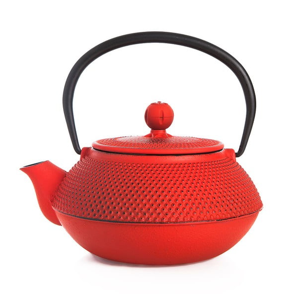 TasevLinden crveni čajnik od lijevanog željeza, volumen 750 ml