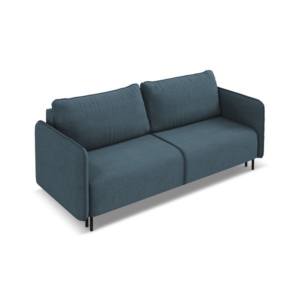 Plava sklopiva/s prostorom za odlaganje sofa 226 cm Luana – Makamii-image-3