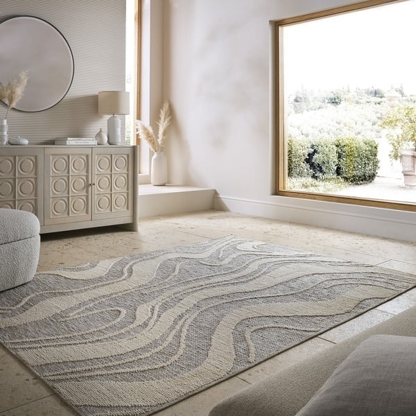 Sivi periv tepih 200x310 cm Calder – Flair Rugs-image-1
